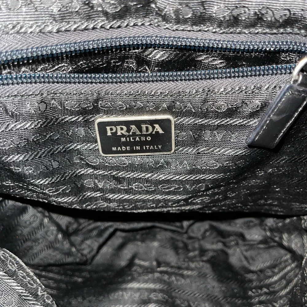 Black Vintage Prada Tessuto Nylon Backpack Unisex (Small Size) w/ AD COA
